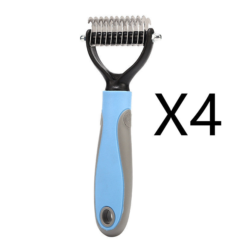 Stainless Double-sided Pet Brush Hair Removal Comb Grooming Dematting Dog Grooming Shedding Tools Meifu Market
