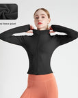 Outer Wear Long Sleeve Quick-drying Skinny Yoga Clothes Slim Fit Slimming Fitness Running Yoga Sports Jacket