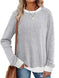 cotton-blend fabric | oversized fit pullover | breathable long sleeve top | energy saving