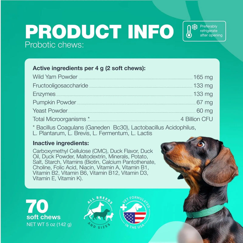 Do Not Sell On Amazon Probiotics For Dogs Support Gut Health Immunity Yeast Balance Itchy Skin Allergies Probiotics And Digestive Enzymes Coprophagia Deterrent For Dogs 180 Probiotic Chews For Dogs Meifu Market