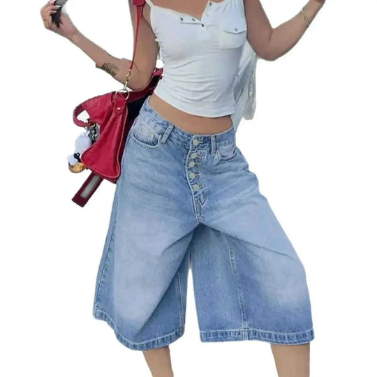 stretchable denim shorts | high-waisted denim shorts | distressed denim shorts | energy saving
