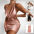 satin fabric dress | sleeveless mini dress | summer party wear | ultrasonic cleaning