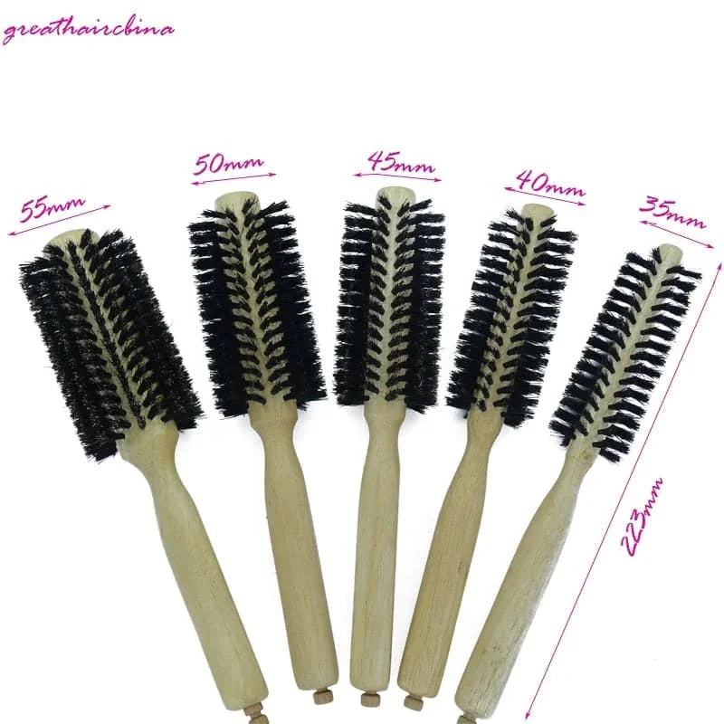 straight line curly hair brush | boar bristle hair brush | wooden handle hair brush | energy saving