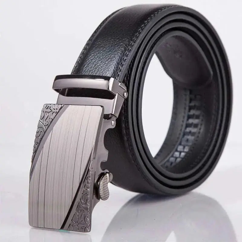 genuine leather belt | automatic buckle belt | adjustable leather belt | ultrasonic cleaning