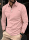 Buckle European And American Men's Daily Casual Polo Collar Long Sleeve Polo Wear - Meifu Market