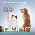 Pet Cat Brush Dog Slicker Brush Double-headed Negative Ion One-button Self Cleaning Dog Cat Hair Removal Pets Products Meifu Market