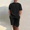 lightweight linen suit set | breathable summer clothing | loose fit men outfit | energy saving