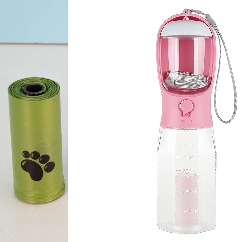 Portable Cat Dog Water Bottle Food Feeder Drinker Poop Dispenser 3 In 1 Leak-proof Multifunctional Dog Water Bottle Pet Products Meifu Market