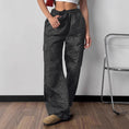 Printing Stylish Multi-pocket Street Overalls Loose-fit Tappered Trousers Meifu Market