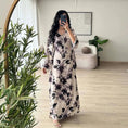 dubai printed kaftan | premium cotton fabric | long sleeve robe | ultrasonic cleaning