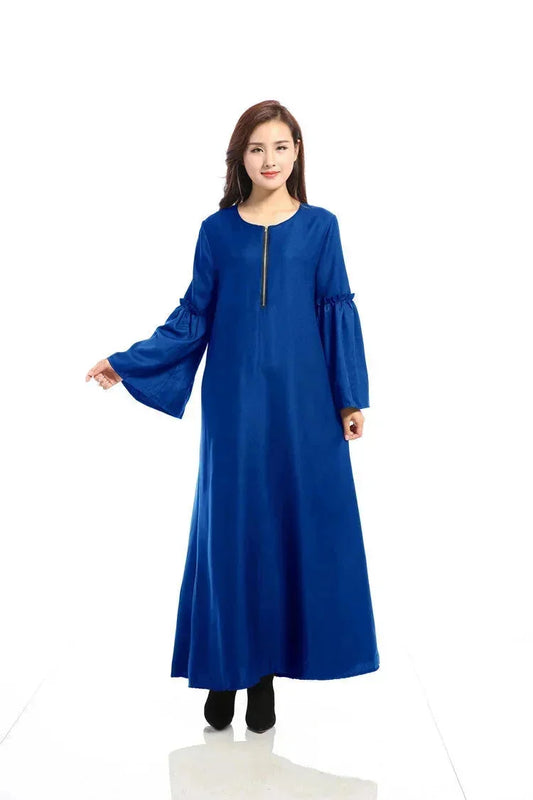 Featured Arabic Loose Robe Solid Color