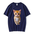 sad crying cat t-shirt | munchkin kitty graphic tee | soft cotton cat meme shirt | ultrasonic cleaning