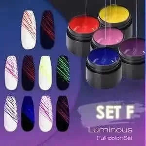 Luminous Spider Nail Gel - Glow in Dark UV Nail Polish Art Kit