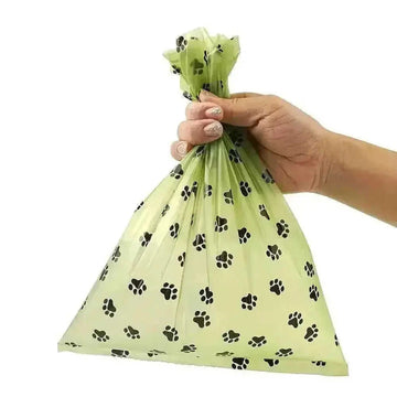 150-600pcs Dog Poop Bags | Cartoon Paw Print Leak-Proof Waste Bags