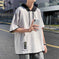 Mens Loose-fitting Casual Mock Two-piece Short-sleeve Shirt XL - lifestyle usage image