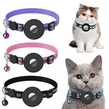 Reflective Collar Waterproof Holder Case For Airtag Air Tag Airtags Protective Cover Cat Dog Kitten Puppy Nylon Collar Meifu Market