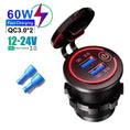 quick charge 30 car charger | waterproof dual usb port | 12v 24v truck adapter | energy saving