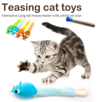 Long Tail Mouse Cat Teaster Toys Funny Pet Toys Cat Toys Mouse Trainning Funny Playing Toys Interactive Pets Products Meifu Market