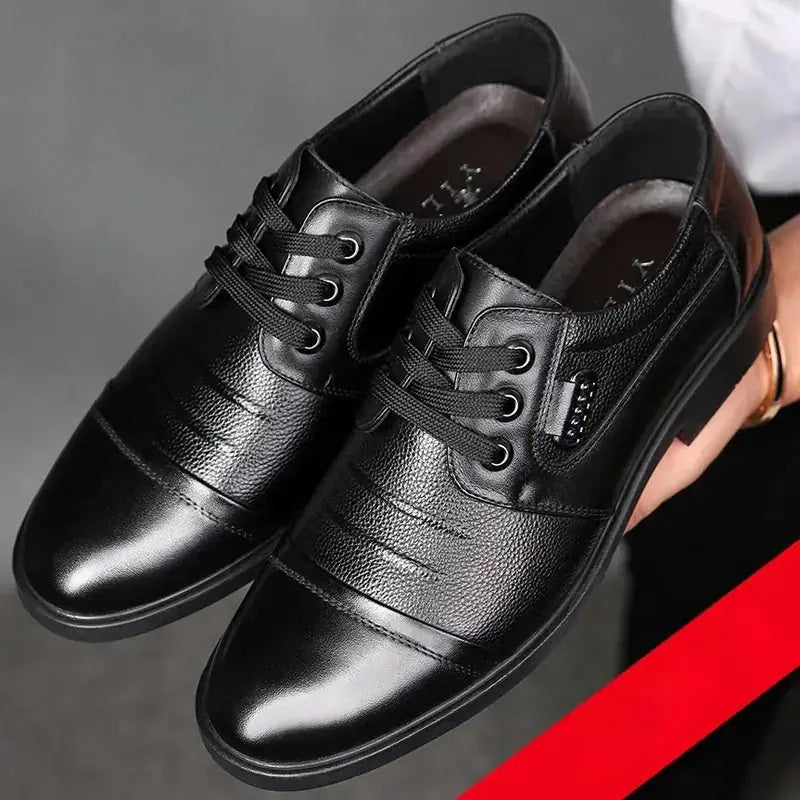 New All-matching Lace-up Leather Shoes Men Meifu Market