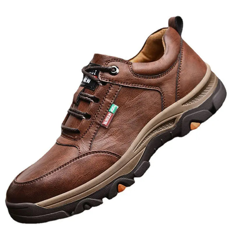 Men's British Style Round Toe Leather Shoes Meifu Market
