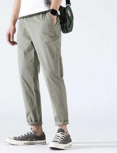 Men's Korean Slim Straight Casual Chinos | Cotton Blend Dress Pants - Meifu Market