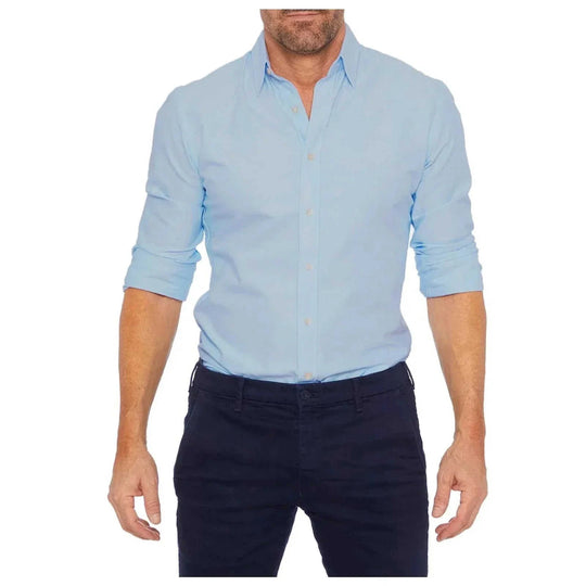 lightweight linen fabric | breathable long sleeve shirt | wrinkle-resistant button down | energy saving