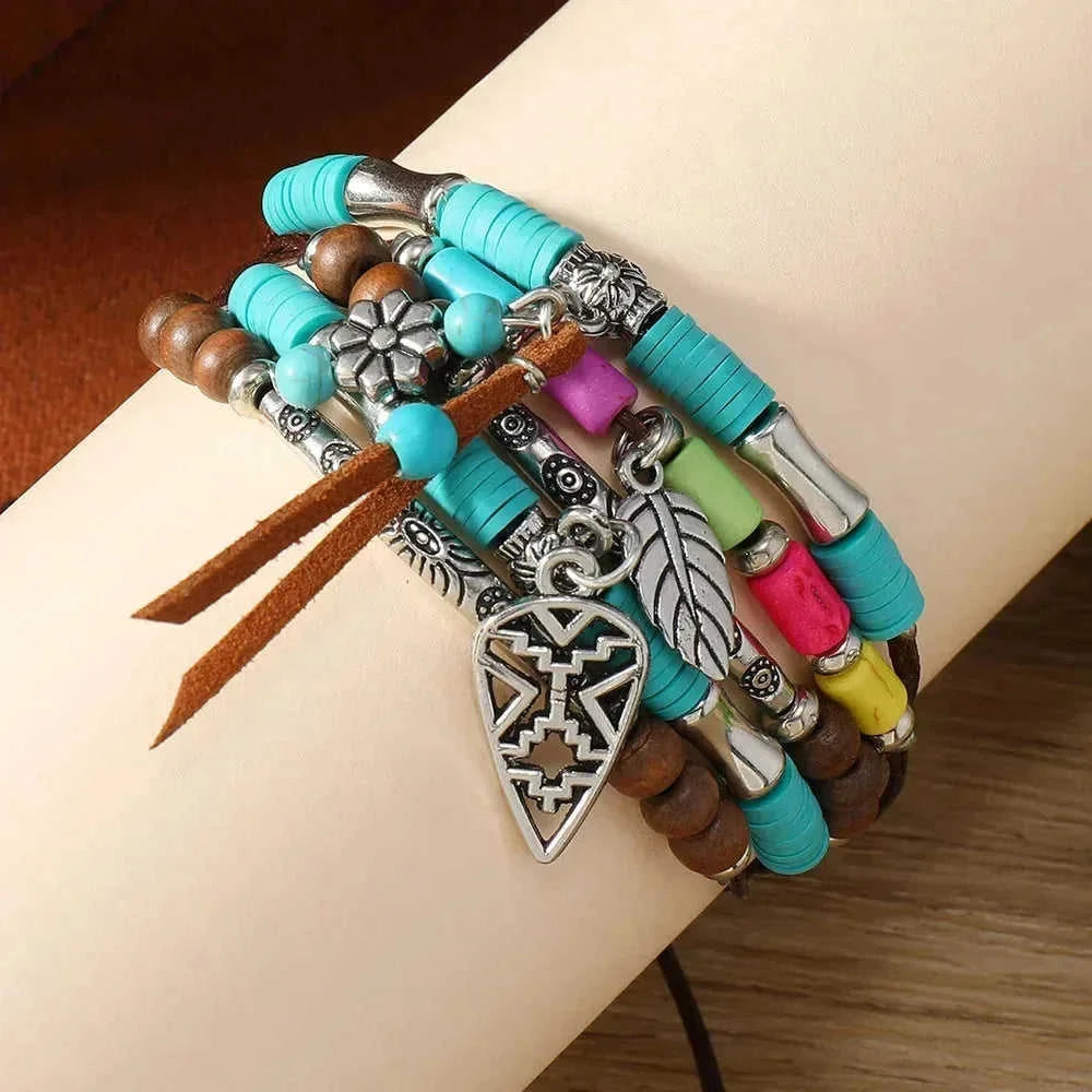 genuine leather bracelet | adjustable bangle size | feather charm jewelry | energy saving