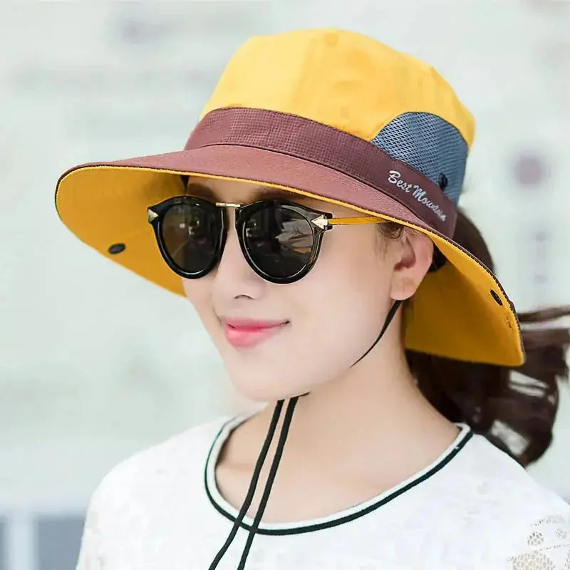 upf 50 sun protection hat | wide brim bucket hat for fishing | quick-dry nylon boonie hat | energy saving