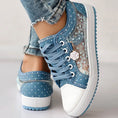 Floral Embroidered Polka Dot Print Sneakers Meifu Market