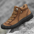 Genuine Leather Mid-top Men's Shoes Closed Toe Anti-kick Outdoor Leisure Meifu Market