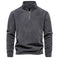 Fashion Personality Stand-collar Zippered Sweatshirt With Fleece Winter Casual Pullover Top Men's Clothing M - available s...