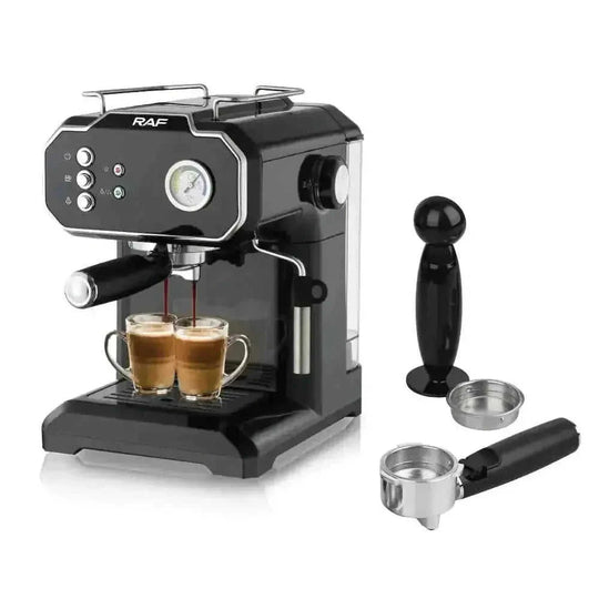 stainless-steel milk frother | 15-bar pressure steam wand | home barista coffee maker | ultrasonic cleaning