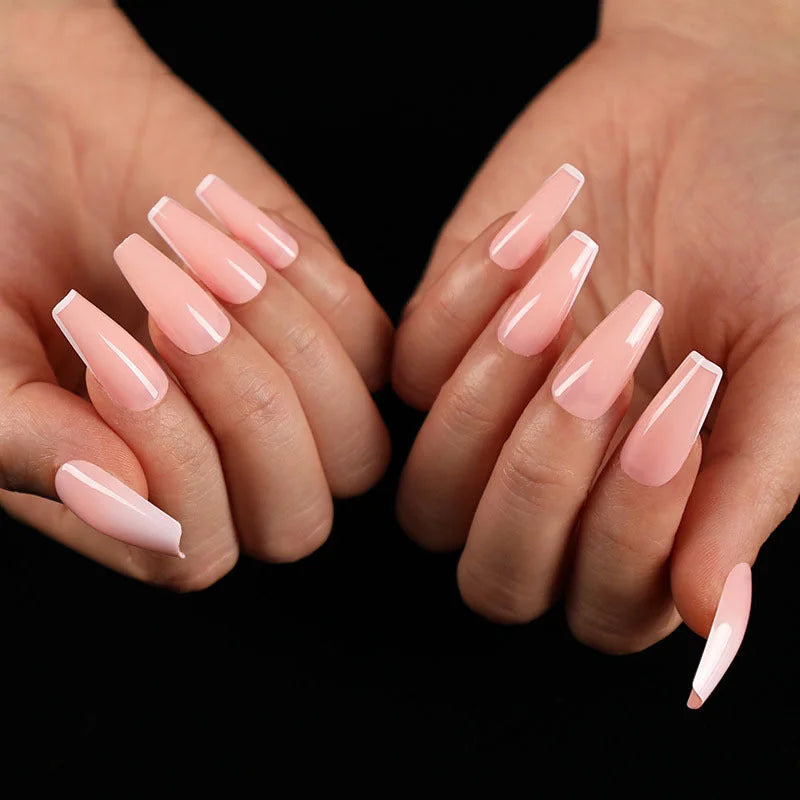 press-on nails for women | coffin shaped acrylic nails | long stiletto fake nails | ultrasonic cleaning