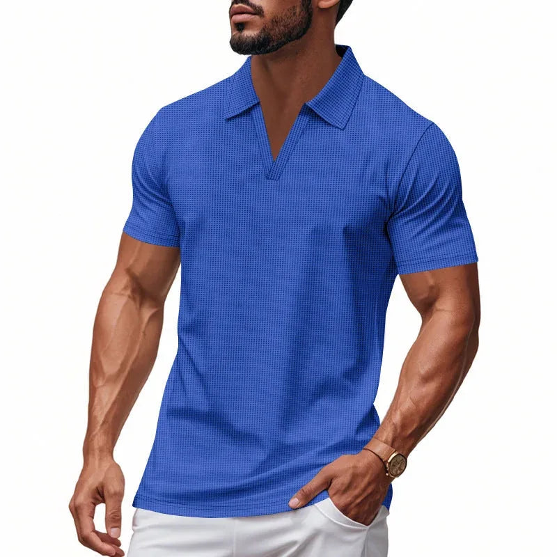 moisture-wicking fabric | breathable polo shirt | loose fit mens shirt | energy saving