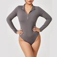 seamless shapewear jumpsuit | long sleeve bodysuit for women | slimming romper with zipper | ultrasonic cleaning