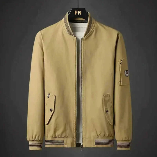 lightweight baseball jacket | mens spring coat | water-resistant windbreaker | energy saving
