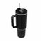 oz insulated tumbler with straw | stainless steel vacuum insulation | large capacity coffee mug | ultrasonic cleaning
