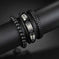 braided leather bracelet for men | vintage charm wood beads | adjustable wrap wristband | energy saving