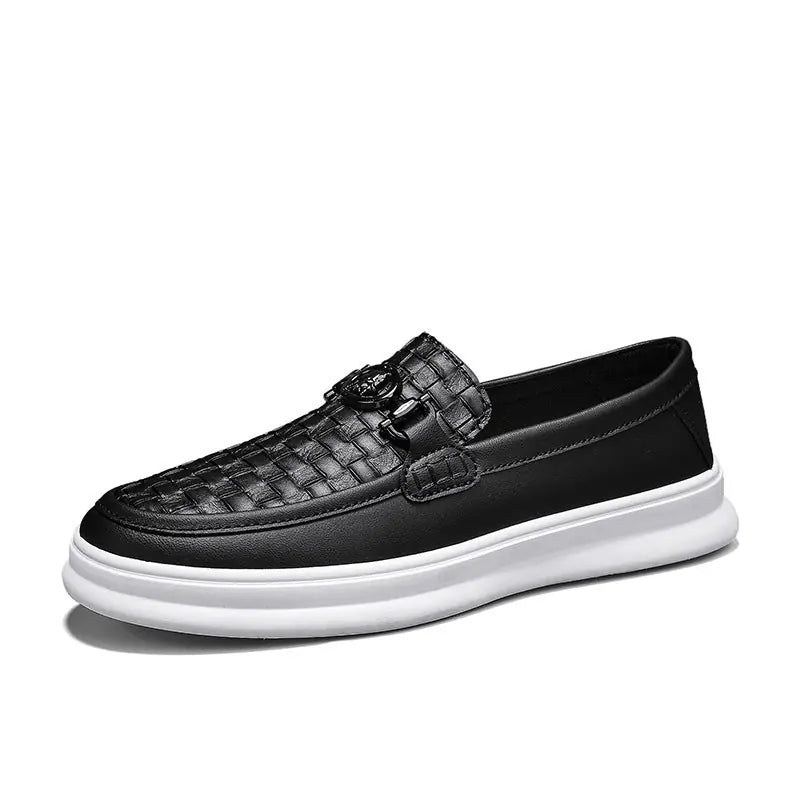 Fashion Retro Men's British Style Low-top Slip-on Small Leather Shoes Meifu Market