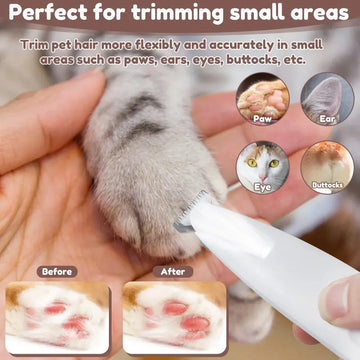 Pets Dog Paw Trimmer With LED Light Fully Waterproof Pet Hair Trimmer With LED Display Dog Clippers For Grooming Widen Blade Meifu Market