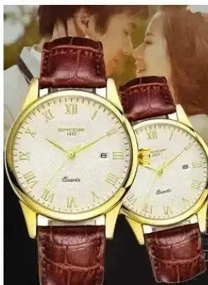 Sanda Korean Fashion Watch – Genuine Leather Strap Quartz Unisex, 4 Colors × 2 Sizes
