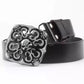 Casual Skull Decorative Two-layer Cowhide Belt Meifu Market