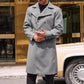 heavy wool blend coat | double-breasted trench coat | mens winter overcoat | ultrasonic cleaning