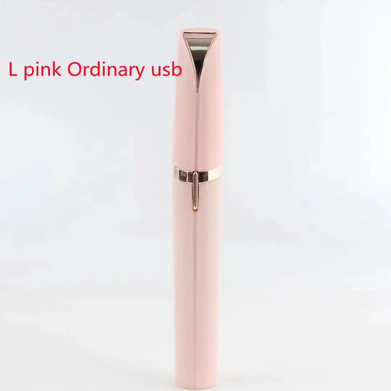 painless facial hair remover | 18k gold plated trimmer | waterproof electric eyebrow shaper | ultrasonic cleaning