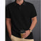 Asymmetric Jacquard Polo – Men's Button Placket Fashion Shirt