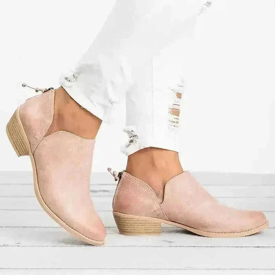 Autumn Women Shoes Retro High Heel Ankle Boots - Meifu Market