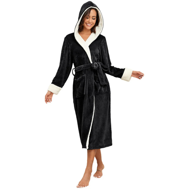 RONGTAI Ladies Long Fleece Bathrobe Meifu Market
