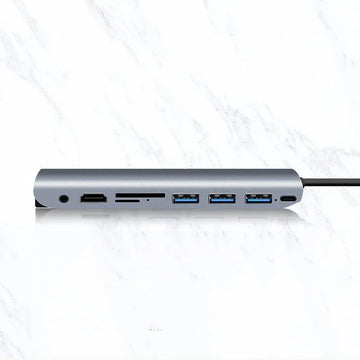 usb c docking station 9 in 1 | type c hub with hdmi and vga | aluminum alloy construction | energy saving