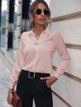 Commuter V-neck Long-sleeved Shirts Ins Fashion Solid Color Pullover Top Autumn And Spring Women's Clothing Meifu Market