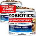 2 Pack Probiotics For Dogs And Digestive Enzymes Dog Probiotics Chews Anti Diarrhea Upset Stomach Gas Relief Constipation Canine Prebiotic Pet Fiber Supplement 340 Chews - dog probiotics for diarrhea relief and prevention